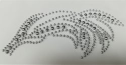 Set aplicatii metalice termoadezive motiv floral argintiu Mabotex