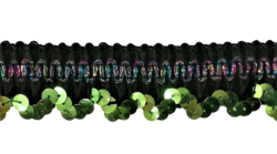 Rola 10 metri banda cu paiete verzi Mabotex 2cm