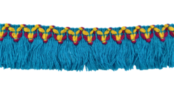 Rola 20 metri banda bumbac cu franjuri albastra Mabotex 3.5 cm