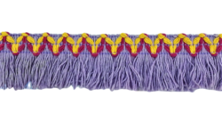 Rola 20 metri banda bumbac cu franjuri lila Mabotex 3.5 cm