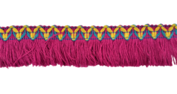 Rola 20 metri banda bumbac cu franjuri rosii Mabotex 3.5 cm