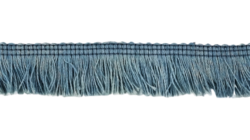 Rola 10 metri banda bumbac cu franjuri albastru deschis Mabotex 2.5cm