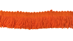 Rola 10 metri banda bumbac cu franjuri portocalii Mabotex 2.5cm