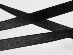 Rola 25 de metri banda satinata 100% poliester neagra ,10mm