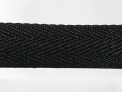 Rola 25m banda poliester 100% neagra 15mm