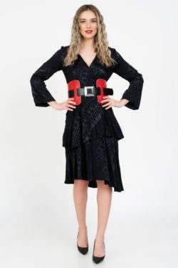 Brau piele naturala rosie print sarpe Wishes