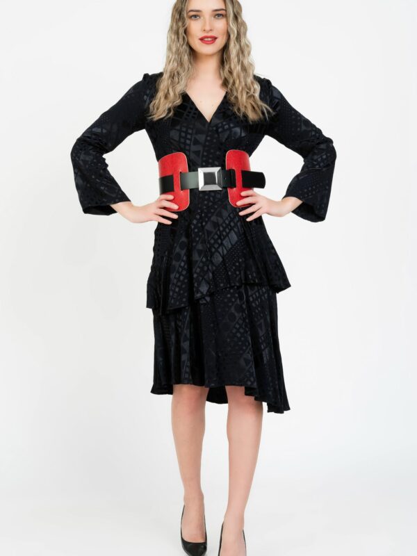 Brau piele naturala rosie print sarpe Wishes