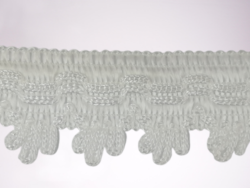 Rola 10 metri dantela poliester alba 3cm Mabotex