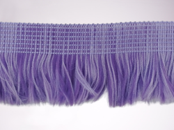 Rola 10 metri banda franjuri poliester lila 3.5cm Mabotex