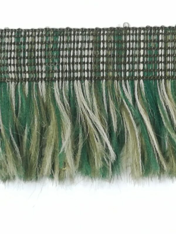 Rola 10 metri banda franjuri poliester verde 3.5cm Mabotex