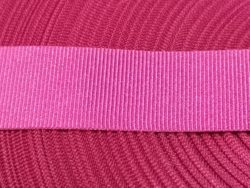 Rola 50 metri banda poliester 100 % gros grain fina ciclam 2 cm