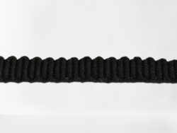 Rola 25 metri banda gros grain 100% bumbac neagra 0.5cm