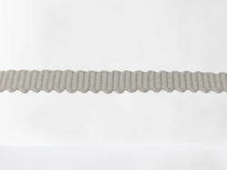 Rola 25 metri banda gros grain 100% bumbac alba 0.5cm