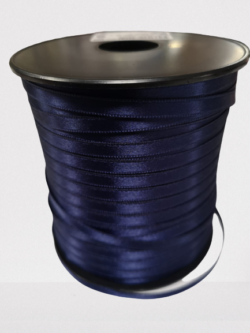 Rola 100 metri banda dublu satinata bleumarin 0.6cm