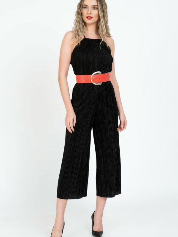 Curea piele naturala portocalie print croco Orange