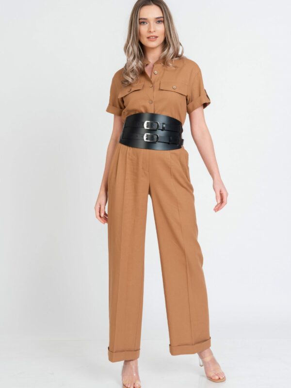 Brau dama piele naturala neagra Modern Chic