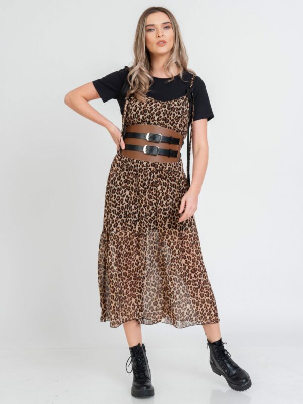 Brau piele naturala camel Silhouette