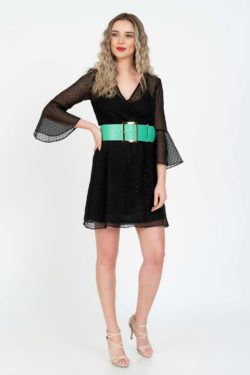 Curea din piele naturala verde Abbey