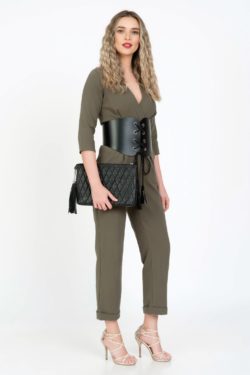 Lady M plic dama piele naturala neagra