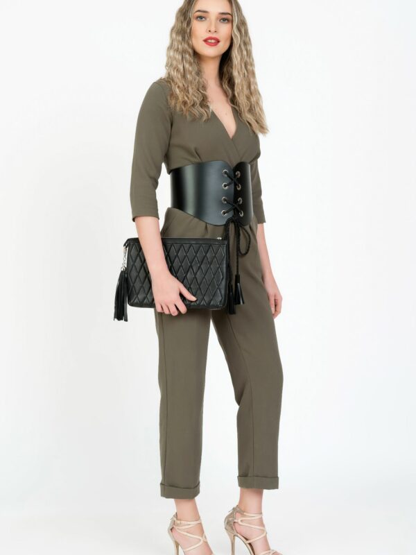 Lady M plic dama piele naturala neagra