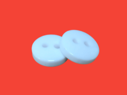 Set 5000 bucati nasturi poliester cu doua gauri albi 10mm(16L)