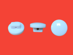 Set 1000 bucati nasturi poliester cu picior albi 11mm(18L)