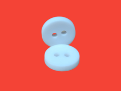 Set 5000 bucati nasturi poliester plati cu doua gauri albi mati 10mm(16L)