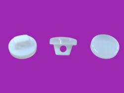 Set 1000 bucati nasturi poliester cu picior ,albi luciosi ,10 mm(16L)