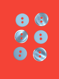 Set 5000 bucati nasturi poliester cu doua gauri albi sidefati 10mm(16L)