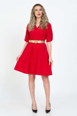 Curea piele naturala aurie Anemona