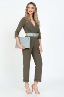 Lady M plic dama piele naturala gri cald
