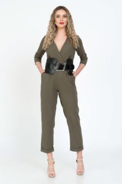 Brau dama piele naturala neagra print sarpe Fancy