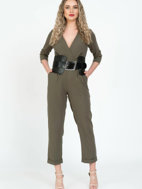 Brau dama piele naturala neagra print sarpe Fancy