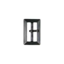 Set 20 catarame metalice cu ac dreptunghiulare in culoare nichel negru 2 cm