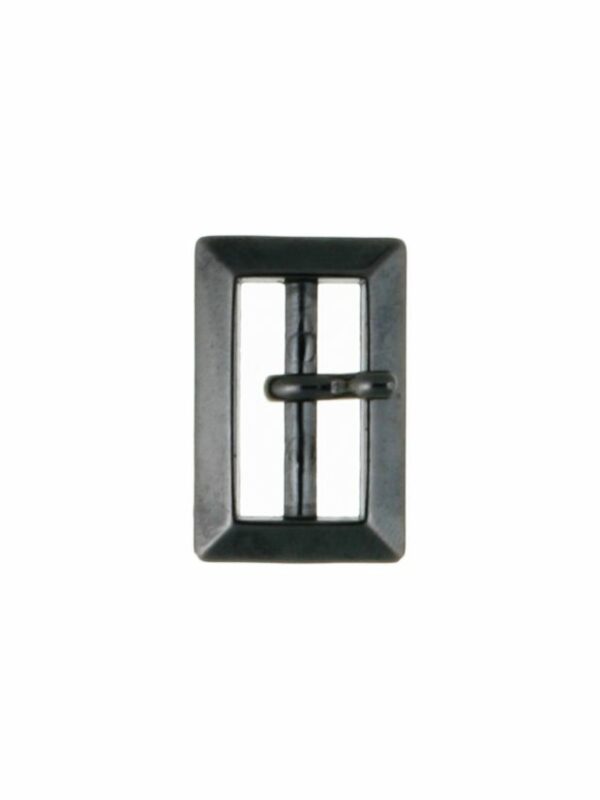 Set 20 catarame metalice cu ac dreptunghiulare in culoare nichel negru 2 cm