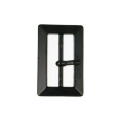 Set 20 catarame metalice dreptunghiulare in finsaj nichel negru mat 3 cm