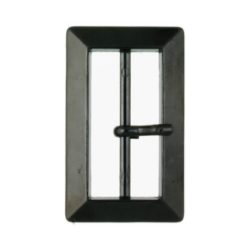 Set 10 catarame metalice cu ac dreptunghiulare in finisaj nichel negru mat 4 cm