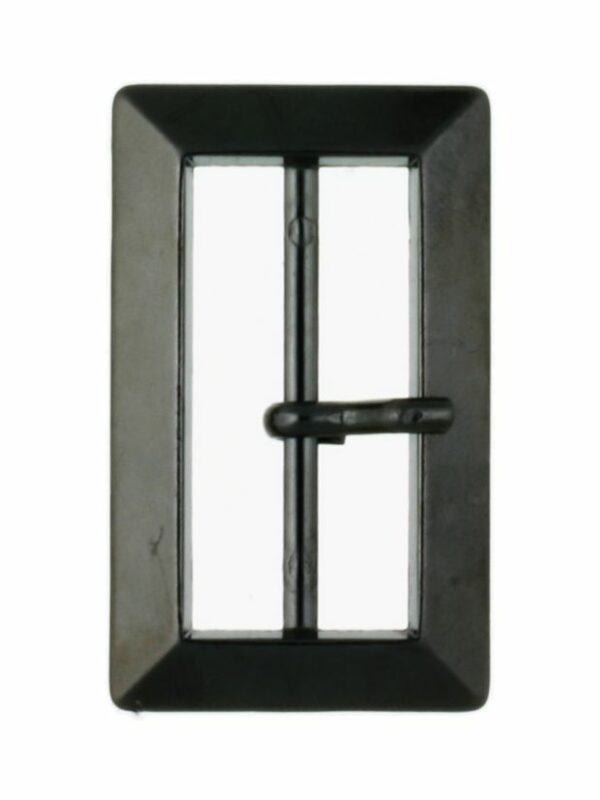 Set 10 catarame metalice cu ac dreptunghiulare in finisaj nichel negru mat 4 cm