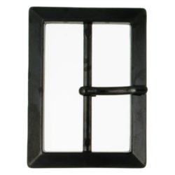 Set 10 catarame metalice cu ac dreptunghiulare in finisaj nichel negru mat 5 cm