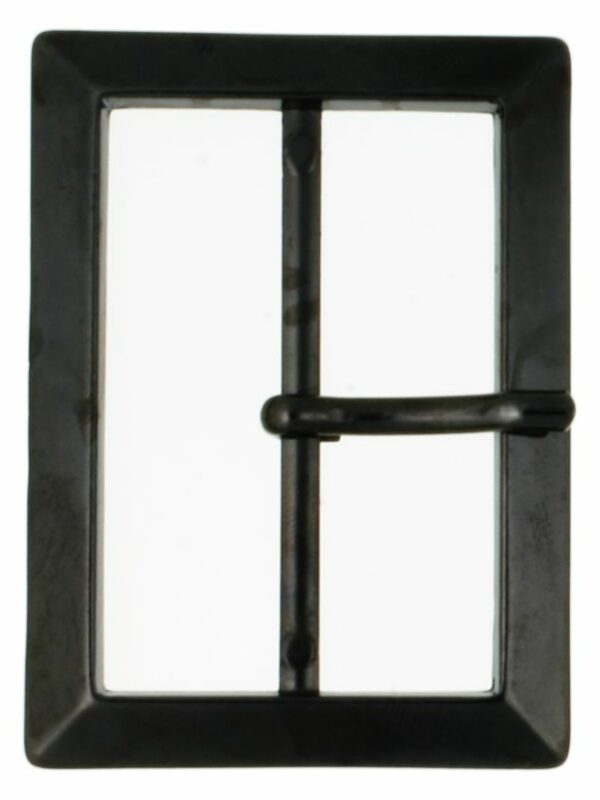 Set 10 catarame metalice cu ac dreptunghiulare in finisaj nichel negru mat 5 cm