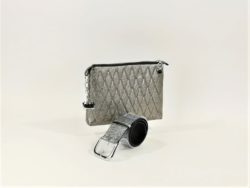 Set cadou Lady M piele sintetica gun metal
