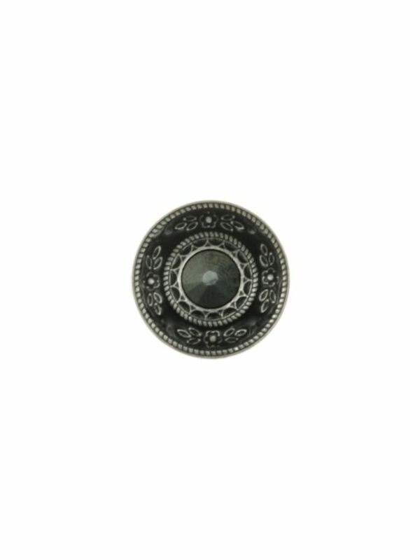 Set 10 nasturi metalici decorativi cu cristal L.24 (1.5 cm)