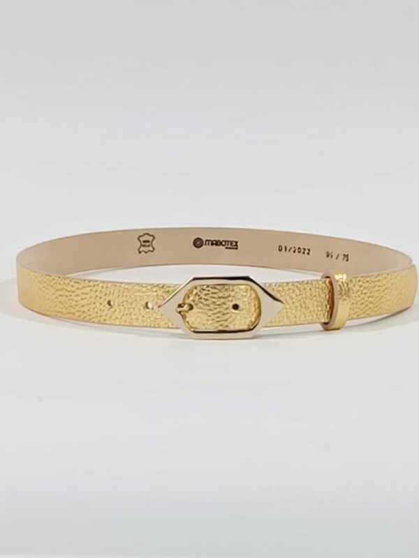 Curea piele aurie 2.5cm