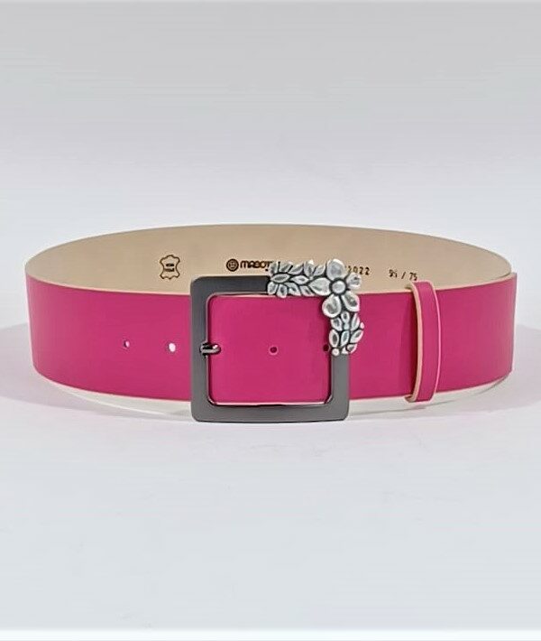Curea piele ciclam 5cm