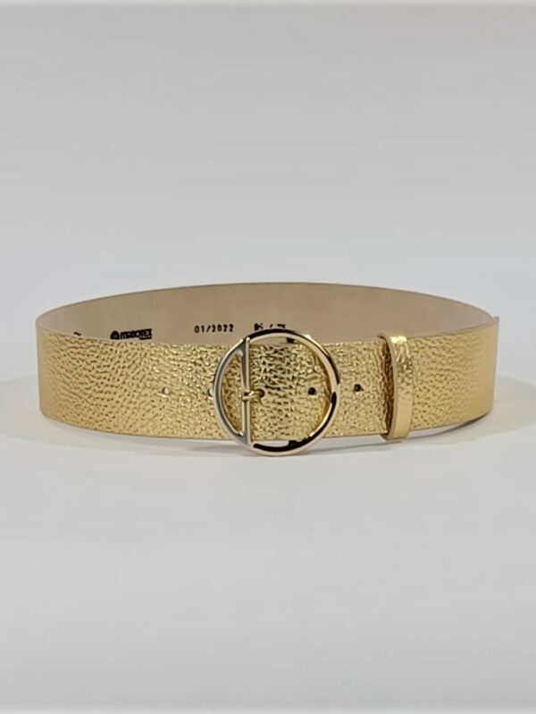 Curea piele naturala aurie 5cm