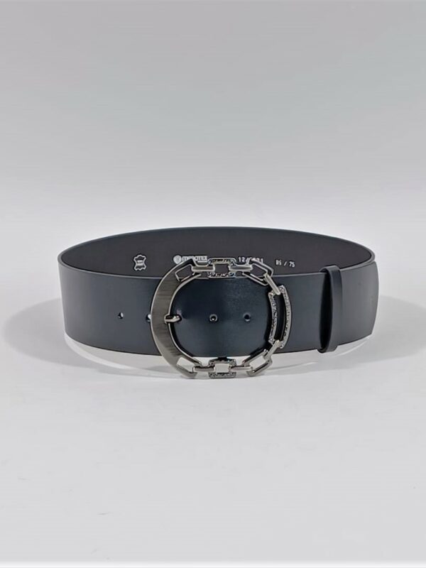 Curea piele neagra 6cm