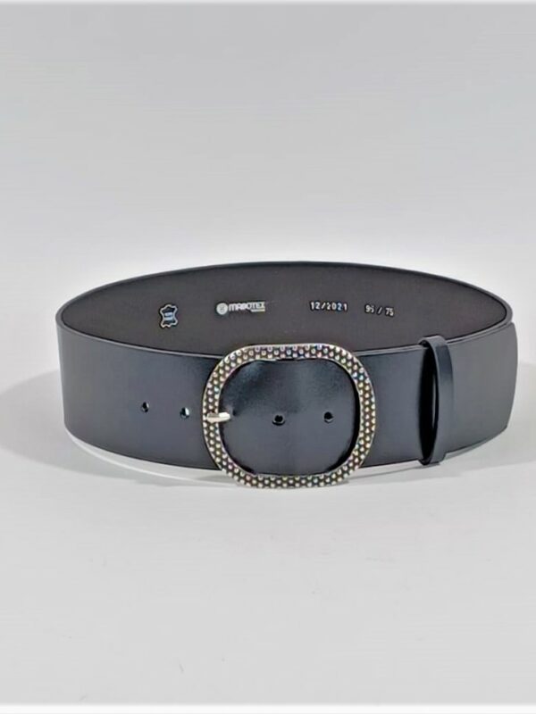 Curea piele neagra 6cm