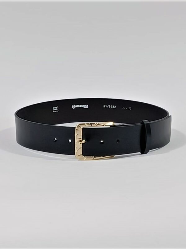 Curea piele naturala neagra 4.5cm