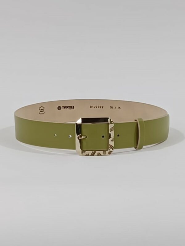 Curea piele naturala verde 4cm