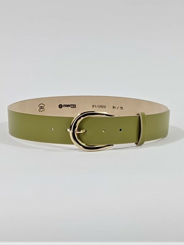 Curea piele naturala verde 4cm